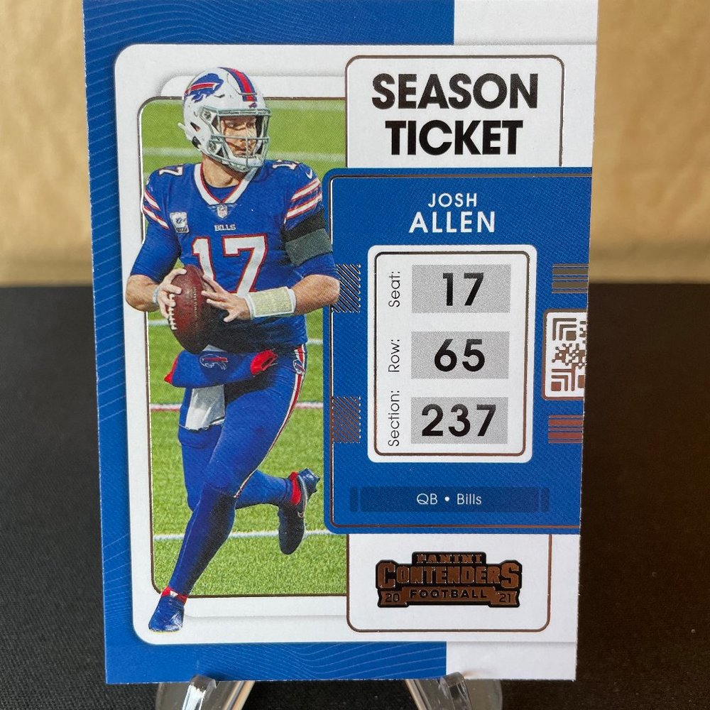 2022 Josh Allen Panini Contenders Season Ticket Card #10 Buffalo Bills